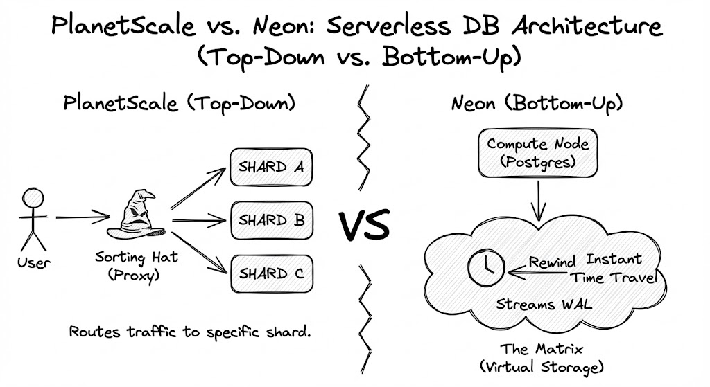 PlanetScale vs Neon Architecture Overview